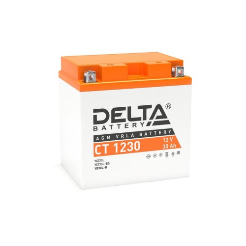 Аккумулятор стартерный 12В 30А.ч CT 1230 Delta 3401010030027