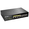 Коммутатор неуправляемый DGS-1008P/E1 с 8 портами 10/100/1000Base-T энергосбережение и поддержка QoS