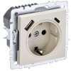 Розетка BRITE РЮш11-1-БрКр 16А с USB A+C 18Вт с заземл. защ. шторки механизм беж. IEK BR-R14-16-U22-