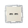 Розетка BRITE USB A+A 3.1А РЮ10-1-БрКр механизм беж. IEK BR-U21-D31-K10