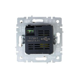 Розетка BRITE USB A+A 3.1А РЮ10-1-БрКр механизм беж. IEK BR-U21-D31-K10