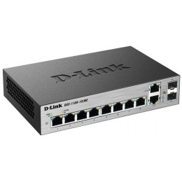 Коммутатор настраиваемый L2 DGS-1100-10/ME/A2A с 8 портами 10/100/1000Base-T и 2 комбо-портами 100/1