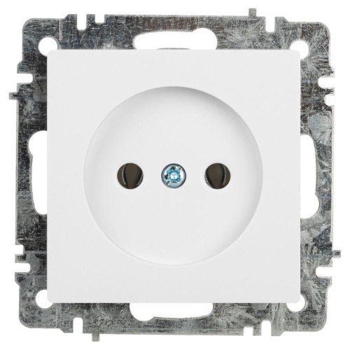 Розетка 1-м СП Accent 6-201-01 16А IP20 250В 2Р AL/CU бел. Intro Б0063653
