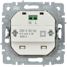 Подсветка светодиодная BRITE встраив. ПЛ20-БрЖ механизм жемчуж. IEK BR-FL20-K36