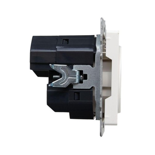 Розетка BRITE РЮш10-1-БрЖ 16А с USB A+A 2.1А с заземл. защ. шторки механизм жемчуж. IEK BR-R14-16-U2