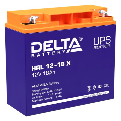 Аккумулятор профессиональный 12В 17.8А.ч HRL 12-18 X Delta 4614010610005