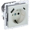 Розетка BRITE РЮш11-1-БрЖ 16А с USB A+C 18Вт с заземл. защ. шторки механизм жемчуж. IEK BR-R14-16-U2
