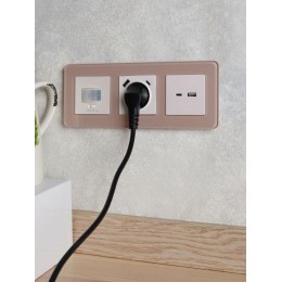 Розетка BRITE USB A+C 18Вт РЮ11-1-БрЖ механизм жемчуж. IEK BR-U22-018-K36