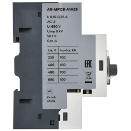 Выключатель автоматический защиты двигателя A1 GV2P 0.16-0.25А ARMAT IEK AR-MPCB-A1A25
