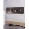 Розетка BRITE РЮш10-2-БрШ 16А с USB A+A 3.1А с заземл. защ. шторки механизм шампань IEK BR-R14-16-U2