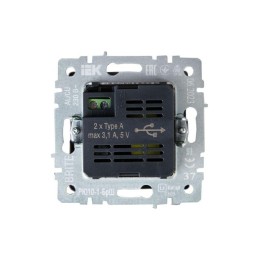 Розетка BRITE USB A+A 3.1А РЮ10-1-БрШ механизм шампань IEK BR-U21-D31-K37