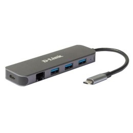 Док-станция DUB-2334/A1A с разъемом USB Type-C 3 портами USB 3.0 1 портом USB Type-C/PD 3.0 и 1 порт
