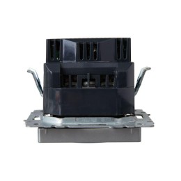 Розетка BRITE РЮш10-2-БрА 16А с USB A+A 3.1А с заземл. защ. шторки механизм алюм. IEK BR-R14-16-U21-