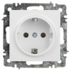Розетка 1-м СП Accent 6-202-01 16А IP20 250В 2P+E Schuko AL/CU бел. Intro Б0063678