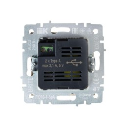 Розетка BRITE USB A+A 3.1А РЮ10-1-БрА механизм алюм. IEK BR-U21-D31-K47