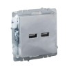 Розетка BRITE USB A+A 3.1А РЮ10-1-БрА механизм алюм. IEK BR-U21-D31-K47