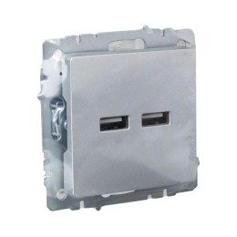 Розетка BRITE USB A+A 3.1А РЮ10-1-БрА механизм алюм. IEK BR-U21-D31-K47