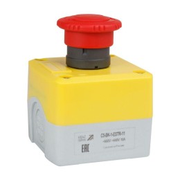 Пост кнопочный OptiSignal D22 C5-BK-1-ESTR-11 1НО+1НЗ авар. стоп. возврат поворотом XALK178E КЭАЗ 33