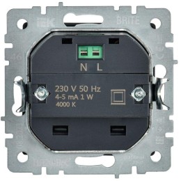 Подсветка светодиодная BRITE встраив. ПЛ20-БрС механизм сталь IEK BR-FL20-K46