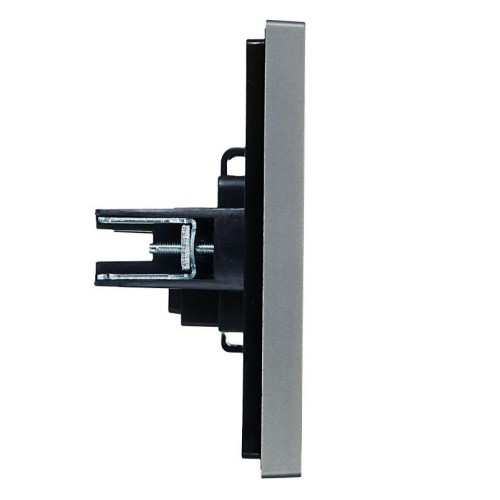 Розетка 1-м СП FORTE&PIANO FP518 10А без заземл. без защ. шторок винт. крепл. сталь IEK FP-R10-10-K4