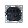 Розетка BRITE РЮш10-1-БрС 16А с USB A+A 2.1А с заземл. защ. шторки механизм сталь IEK BR-R14-16-U21-