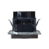 Розетка BRITE РЮш11-1-БрС 16А с USB A+C 18Вт с заземл. защ. шторки механизм сталь IEK BR-R14-16-U22-