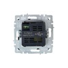 Розетка BRITE USB A+A 3.1А РЮ10-1-БрС механизм сталь IEK BR-U21-D31-K46