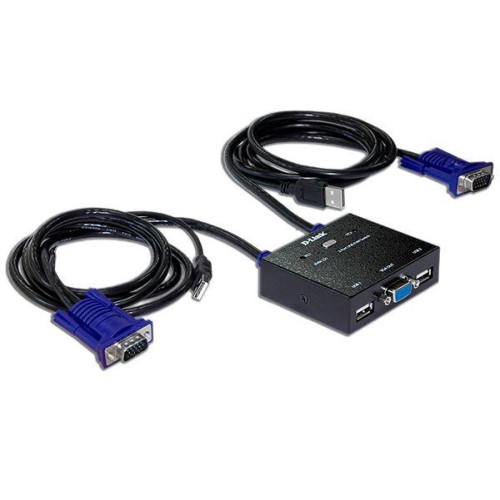 Переключатель KVM-221/C1A 2-порт. KVM-переключатель с портами VGA и USB D-link 1101927