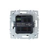 Розетка BRITE USB A+C 18Вт РЮ11-1-БрС механизм сталь IEK BR-U22-018-K46