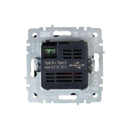 Розетка BRITE USB A+C 18Вт РЮ11-1-БрС механизм сталь IEK BR-U22-018-K46