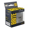 Розетка BRITE USB A+C 18Вт РЮ11-1-БрС механизм сталь IEK BR-U22-018-K46