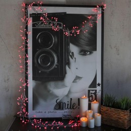 Гирлянда светодиодная "Мишура LED" 3м 288LED красн. 18Вт 220-240В IP20 провод ПВХ прозр. Neon-Night