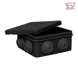 Коробка распаячная КМР-030-031 с крышкой наружная 85х85х40 8 мембранных вводов IP55 черн. EKF plc-km