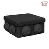 Коробка распаячная КМР-030-031 с крышкой наружная 85х85х40 8 мембранных вводов IP55 черн. EKF plc-km