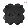 Коробка распаячная КМР-030-031 с крышкой наружная 85х85х40 8 мембранных вводов IP55 черн. EKF plc-km