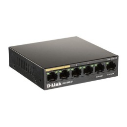Коммутатор неуправляемый DSS-100E-6P/A1A с 6 портами 10/100Base-TX (4 порта PoE 802.3af/at PoE-55Вт
