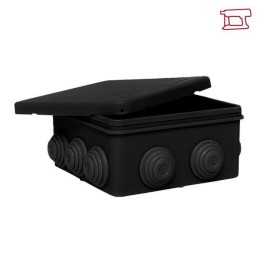 Коробка распределительная КМР-030-014 100х100х50 IP55 с крышкой 10 мембранных вводов черн. розн. сти