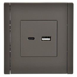 Розетка USB A+C 3.1А FORTE&PIANO FP350 сер. IEK FP-U22-D31-K03