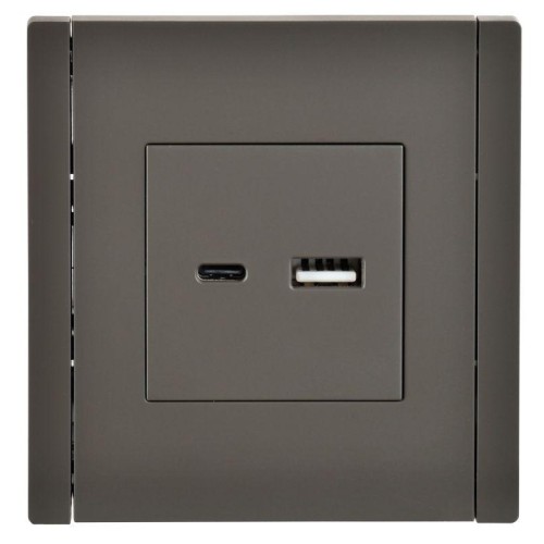 Розетка USB A+C 3.1А FORTE&PIANO FP350 сер. IEK FP-U22-D31-K03