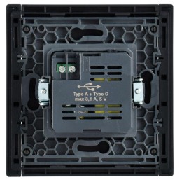 Розетка USB A+C 3.1А FORTE&PIANO FP350 сер. IEK FP-U22-D31-K03