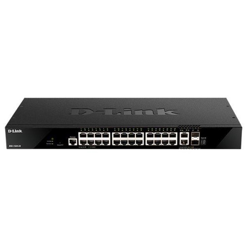 Коммутатор управляемый L3 DGS-1520-28/A1A стекируемый с 24 портами 10/100/1000Base-T 2 портами 10GBa