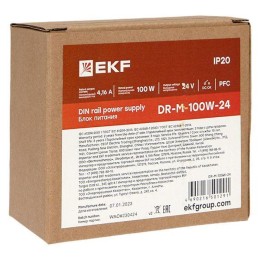 Блок питания на DIN-рейку 100Вт Uвх ~ 220В AC m Uвых - 24В DC постоянного тока EKF DR-M-100W-24