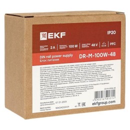 Блок питания на DIN-рейку 100Вт Uвх ~ 220В AC m Uвых - 48В DC постоянного тока EKF DR-M-100W-48
