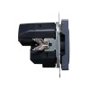 Розетка BRITE РЮш10-1-БрМ 16А с USB A+A 2.1А с заземл. защ. шторки механизм маренго IEK BR-R14-16-U2