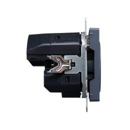 Розетка BRITE РЮш10-1-БрМ 16А с USB A+A 2.1А с заземл. защ. шторки механизм маренго IEK BR-R14-16-U2