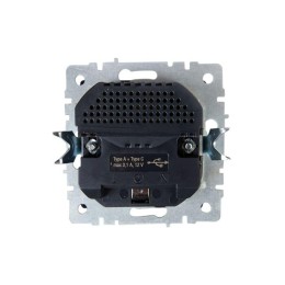 Розетка BRITE РЮш11-1-БрМ 16А с USB A+C 18Вт с заземл. защ. шторки механизм маренго IEK BR-R14-16-U2