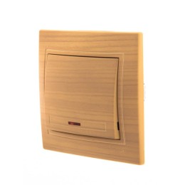 Выключатель 1-кл. Mira с подсветкой ясень LEZARD 701-4747-111