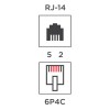 Проходник телефонный 6Р4С REXANT 03-0022