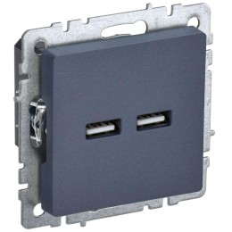 Розетка BRITE USB A+A 3.1А РЮ10-1-БрМ механизм маренго IEK BR-U21-D31-K35