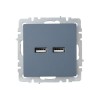 Розетка BRITE USB A+A 3.1А РЮ10-1-БрМ механизм маренго IEK BR-U21-D31-K35